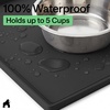 image:imageGORILLA GRIP Waterproof Dog Food Mat Pet Feeding Placemat 12x8 GrayBlack