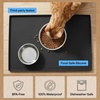 image:imageGORILLA GRIP Waterproof Dog Food Mat Pet Feeding Placemat 12x8 GrayBlack