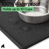 image:imageGORILLA GRIP Waterproof Dog Food Mat Pet Feeding Placemat 12x8 GrayBlack
