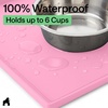 image:imageGORILLA GRIP Waterproof Dog Food Mat Pet Feeding Placemat 12x8 GrayPink