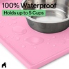 image:imageGORILLA GRIP Waterproof Dog Food Mat Pet Feeding Placemat 12x8 GrayPink