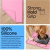 image:imageGORILLA GRIP Waterproof Dog Food Mat Pet Feeding Placemat 12x8 GrayPink