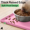 image:imageGORILLA GRIP Waterproof Dog Food Mat Pet Feeding Placemat 12x8 GrayPink