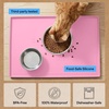 image:imageGORILLA GRIP Waterproof Dog Food Mat Pet Feeding Placemat 12x8 GrayPink