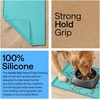 image:imageGORILLA GRIP Waterproof Dog Food Mat Pet Feeding Placemat 12x8 GrayTurquoise