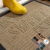 image:imageGORILLA GRIP WeatherMAX Door Mat Indoor Outdoor Use 29x17 Gray DiamondAlmond Home Sweet Home