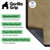 image:imageGORILLA GRIP WeatherMAX Door Mat Indoor Outdoor Use 29x17 Gray DiamondBeige Diamond