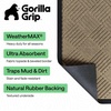 image:imageGORILLA GRIP WeatherMAX Door Mat Indoor Outdoor Use 29x17 Gray DiamondBeige Diamond