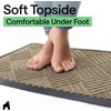 image:imageGORILLA GRIP WeatherMAX Door Mat Indoor Outdoor Use 29x17 Gray DiamondBeige Diamond
