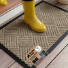 image:imageGORILLA GRIP WeatherMAX Door Mat Indoor Outdoor Use 29x17 Gray DiamondBeige Diamond