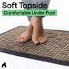 image:imageGORILLA GRIP WeatherMAX Door Mat Indoor Outdoor Use 29x17 Gray DiamondBeige Maze