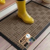 image:imageGORILLA GRIP WeatherMAX Door Mat Indoor Outdoor Use 29x17 Gray DiamondBeige Maze