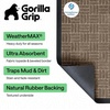image:imageGORILLA GRIP WeatherMAX Door Mat Indoor Outdoor Use 29x17 Gray DiamondBeige Maze