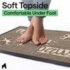 image:imageGORILLA GRIP WeatherMAX Door Mat Indoor Outdoor Use 29x17 Gray DiamondBeige Paws