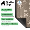 image:imageGORILLA GRIP WeatherMAX Door Mat Indoor Outdoor Use 29x17 Gray DiamondBeige Paws