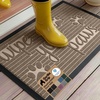 image:imageGORILLA GRIP WeatherMAX Door Mat Indoor Outdoor Use 29x17 Gray DiamondBeige Paws