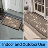 image:imageGORILLA GRIP WeatherMAX Door Mat Indoor Outdoor Use 29x17 Gray DiamondBeige Paws