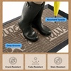 image:imageGORILLA GRIP WeatherMAX Door Mat Indoor Outdoor Use 29x17 Gray DiamondBeige Paws