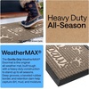image:imageGORILLA GRIP WeatherMAX Door Mat Indoor Outdoor Use 29x17 Gray DiamondBeige Paws