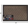 image:imageGORILLA GRIP WeatherMAX Door Mat Indoor Outdoor Use 29x17 Gray DiamondBeige Quatre