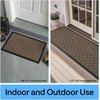image:imageGORILLA GRIP WeatherMAX Door Mat Indoor Outdoor Use 29x17 Gray DiamondBeige Quatre