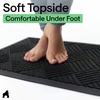 image:imageGORILLA GRIP WeatherMAX Door Mat Indoor Outdoor Use 29x17 Gray DiamondBlack Diamond