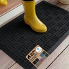 image:imageGORILLA GRIP WeatherMAX Door Mat Indoor Outdoor Use 29x17 Gray DiamondBlack Maze
