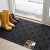 image:imageGORILLA GRIP WeatherMAX Door Mat Indoor Outdoor Use 29x17 Gray DiamondBlack Maze