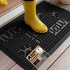 image:imageGORILLA GRIP WeatherMAX Door Mat Indoor Outdoor Use 29x17 Gray DiamondBlack Paws