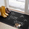 image:imageGORILLA GRIP WeatherMAX Door Mat Indoor Outdoor Use 29x17 Gray DiamondBlack Paws