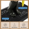 image:imageGORILLA GRIP WeatherMAX Door Mat Indoor Outdoor Use 29x17 Gray DiamondBlack Paws