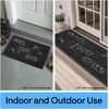 image:imageGORILLA GRIP WeatherMAX Door Mat Indoor Outdoor Use 29x17 Gray DiamondBlack Paws