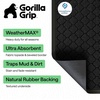 image:imageGORILLA GRIP WeatherMAX Door Mat Indoor Outdoor Use 29x17 Gray DiamondBlack Quatrefoil