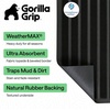 image:imageGORILLA GRIP WeatherMAX Door Mat Indoor Outdoor Use 29x17 Gray DiamondBlack Stripe