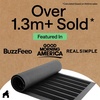 image:imageGORILLA GRIP WeatherMAX Door Mat Indoor Outdoor Use 29x17 Gray DiamondBlack Stripe