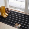 image:imageGORILLA GRIP WeatherMAX Door Mat Indoor Outdoor Use 29x17 Gray DiamondBlack Stripe