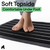 image:imageGORILLA GRIP WeatherMAX Door Mat Indoor Outdoor Use 29x17 Gray DiamondBlack Stripe