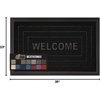 image:imageGORILLA GRIP WeatherMAX Door Mat Indoor Outdoor Use 29x17 Gray DiamondBlack Welcome