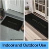 image:imageGORILLA GRIP WeatherMAX Door Mat Indoor Outdoor Use 29x17 Gray DiamondBlack Welcome