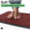 image:imageGORILLA GRIP WeatherMAX Door Mat Indoor Outdoor Use 29x17 Gray DiamondBurgundy Leaves