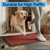 image:imageGORILLA GRIP WeatherMAX Door Mat Indoor Outdoor Use 29x17 Gray DiamondBurgundy Leaves