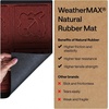 image:imageGORILLA GRIP WeatherMAX Door Mat Indoor Outdoor Use 29x17 Gray DiamondBurgundy Leaves