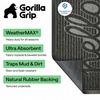 image:imageGORILLA GRIP WeatherMAX Door Mat Indoor Outdoor Use 29x17 Gray DiamondCharcoal Hello