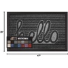 image:imageGORILLA GRIP WeatherMAX Door Mat Indoor Outdoor Use 29x17 Gray DiamondCharcoal Hello