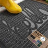 image:imageGORILLA GRIP WeatherMAX Door Mat Indoor Outdoor Use 29x17 Gray DiamondCharcoal Hello