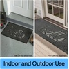 image:imageGORILLA GRIP WeatherMAX Door Mat Indoor Outdoor Use 29x17 Gray DiamondCharcoal Hello