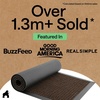 image:imageGORILLA GRIP WeatherMAX Door Mat Indoor Outdoor Use 29x17 Gray DiamondChocolate Squares