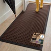 image:imageGORILLA GRIP WeatherMAX Door Mat Indoor Outdoor Use 29x17 Gray DiamondCoffee Squares