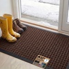 image:imageGORILLA GRIP WeatherMAX Door Mat Indoor Outdoor Use 29x17 Gray DiamondCoffee Squares