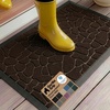 image:imageGORILLA GRIP WeatherMAX Door Mat Indoor Outdoor Use 29x17 Gray DiamondDark Brown Pebble
